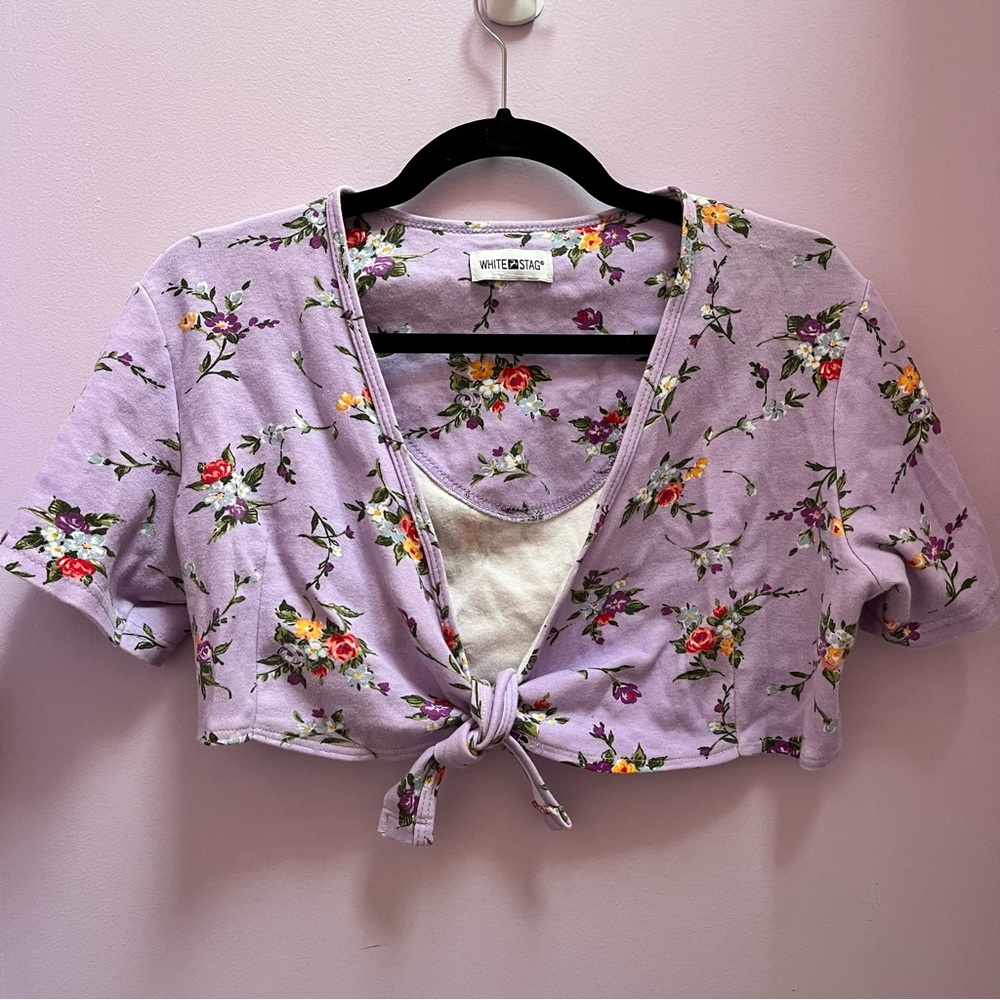 White Stag Purple Floral Women's Top
